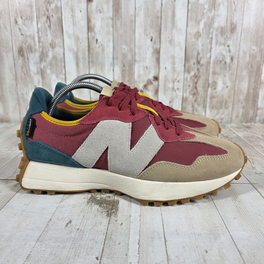 New Balance 327 Cordura Burgundy Workwear Teal Mens Sneakers MS327WT1 Size 8.5
